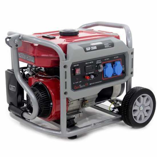 GeoTech Pro GGP 3500 - 3 kW Wheeled Power Generator with AVR - DC 2.8 kW Single-phase