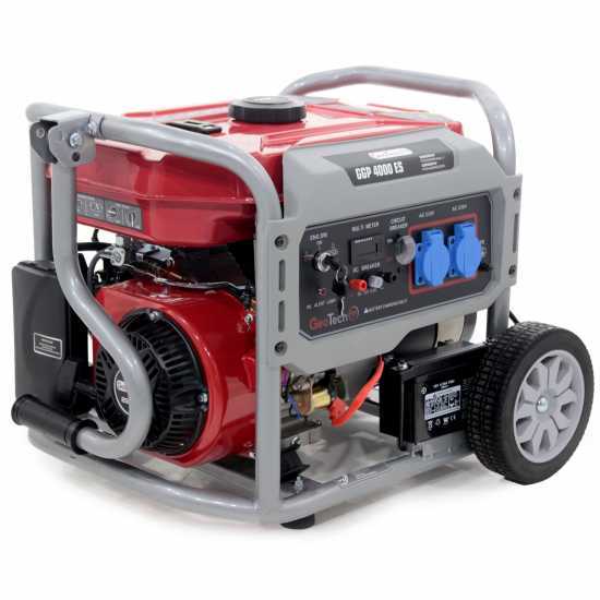 GeoTech Pro GGP 4000 ES - 3.6 kW Wheeled Power Generator with AVR - DC 3.2 kW Single -phase