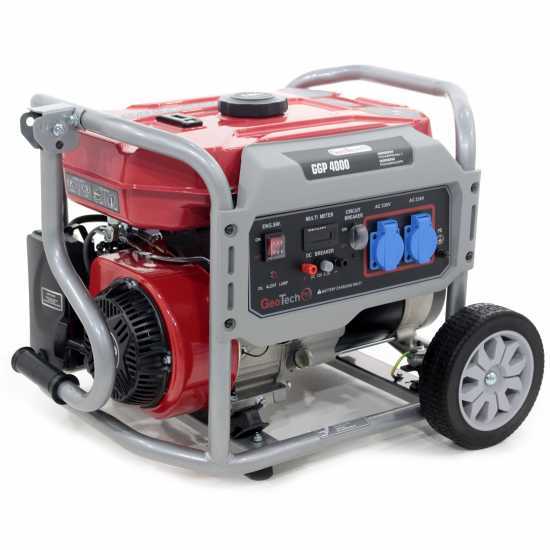 GeoTech Pro GGP 4000 - 3.6 kW Wheeled Power Generator with AVR - DC 3.2 kW Single-phase