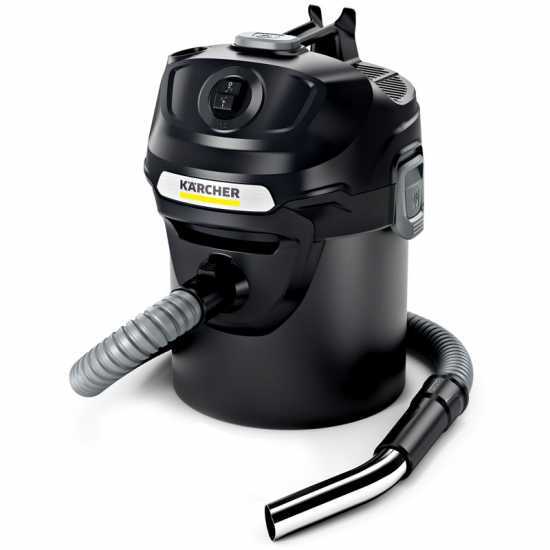 Karcher AD 2 - Ash Vacuum Cleaner with Drum - 14 L Metal Container - 600 W Engine