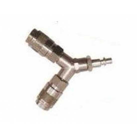 &quot;Y&quot; Shaped Quick Coupling (Equipped with 2 Quick Female Outlets)