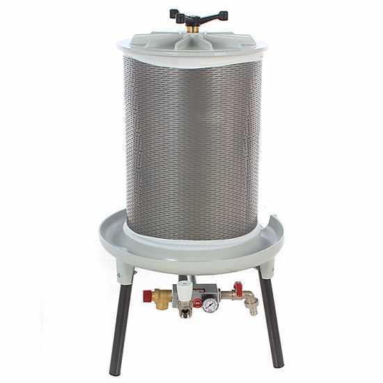 Grifo PEW40 - 40 L Hydraulic Fruit Press - Stainless Steel Tank 