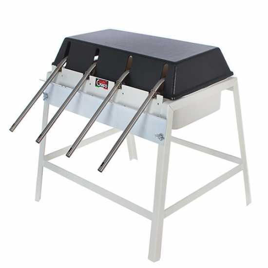 Grifo Four-spout - Manual Filling Machine with Stainless Steel Spouts and Plastic Tank
