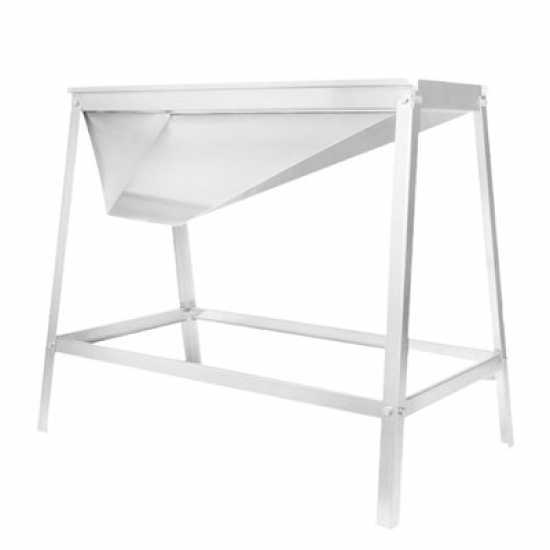 Stand in enamelled steel for grape crusher-destemmers