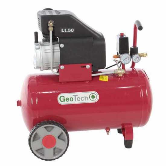GeoTech AC 50.8.20 - Electric Air Compressor - 50 L compressed air - 2HP Motor
