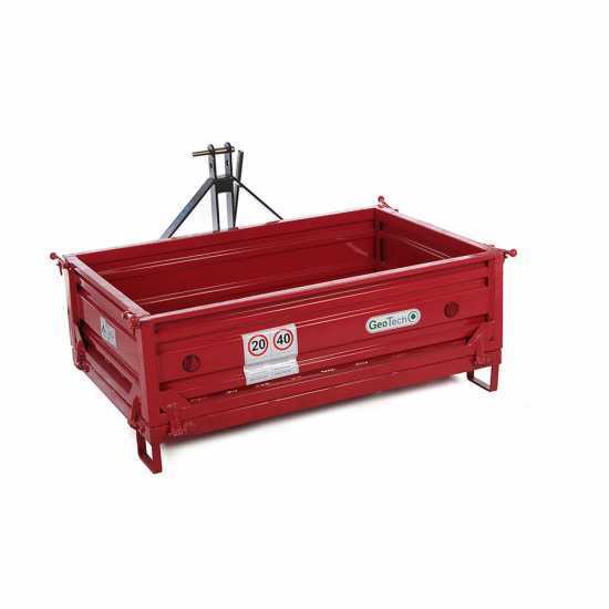 GeoTech TRP 140 Tractor-mounted Transport Box - Tipping Transporter - 3 Openable Side Panles