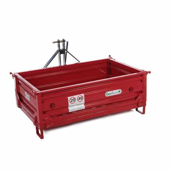 GeoTech TRP 160 Tractor-mounted Transport Box - Tipping Transporter - 3 Openable Side Panles