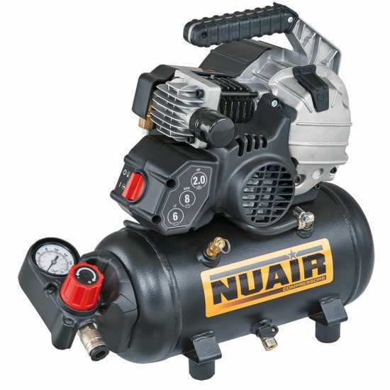 Nuair FU 227/8/6E - Compact Portable Electric Air Compressor - 2HP motor - 6 L