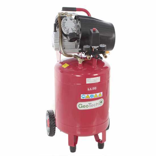 GeoTech AC50V-10-30VC - Vertical Wheeled Electric Air Compressor - 3 Hp Motor - 50 L compressed air