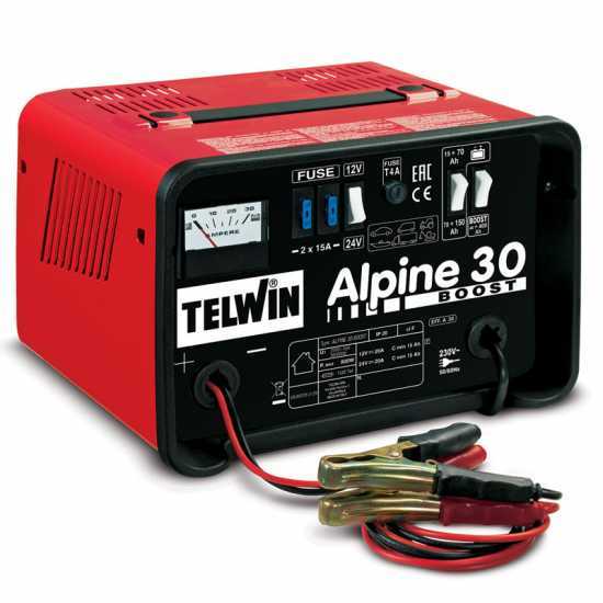 Telwin Alpine 30 Boost Battery Charger - WET batteries with 12/24V voltage - 800 W