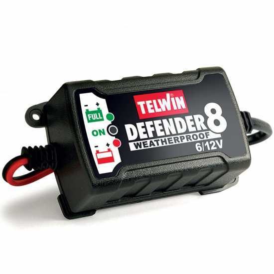 Telwin Defender 8 Smart Battery Charger and Maintainer - 6/12V Lead Batteries
