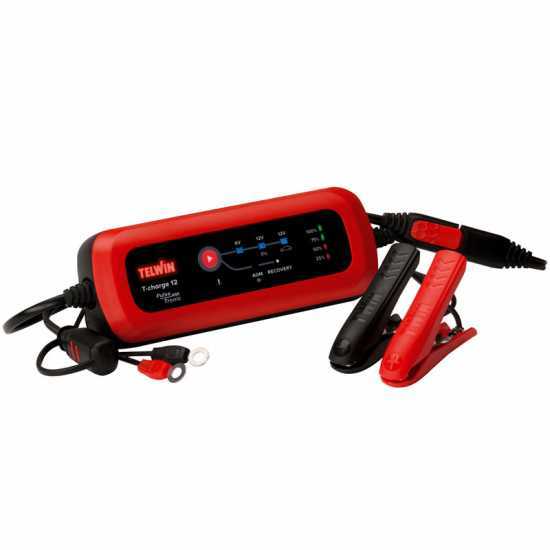 Telwin T-Charge 12 Battery Charger and Maintainer - 6/12V Car and Motorcycle Batteries - AGM Batteries