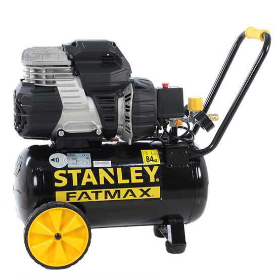 Stanley sil air 244/24 - Electric Wheeled Air Compressor - 1.5 Hp - 24 L Oilless - Silenced