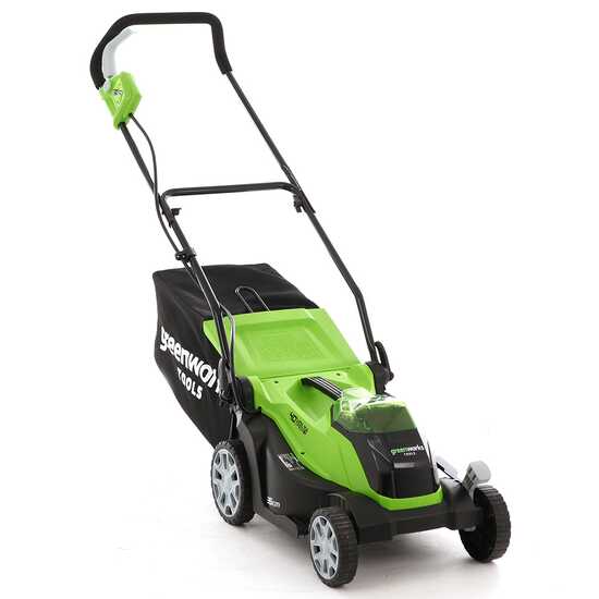 Greenworks G40LM35 40 V Battery-powered Electric Lawn Mower - 35 cm Cutting Width - WITHOUT BATTERY AND BATTERY CHARGER