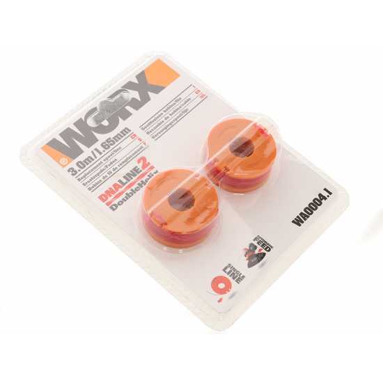 Pack of 2 rolls, 3 m x 1,65 mm, for Worx WG163/169/157E 20V brush cutter