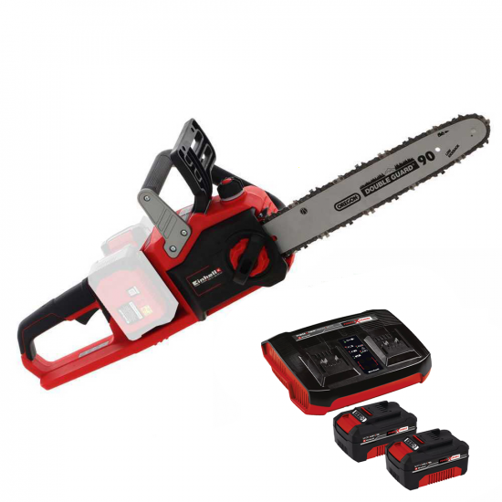 Einhell GE-LC 36/35 Li - 2x 18V 4Ah Battery-powered Electric Chainsaw - 35 cm Blade