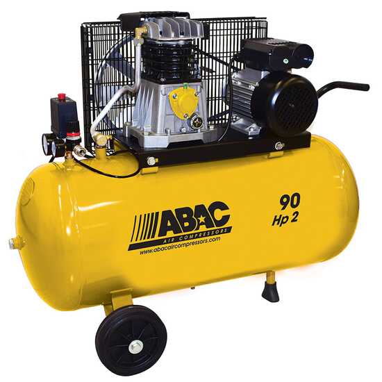 ABAC LINE B26/90 CM2 - Single-phase electric belt driven air compressor - Motor 2 HP - 90 l