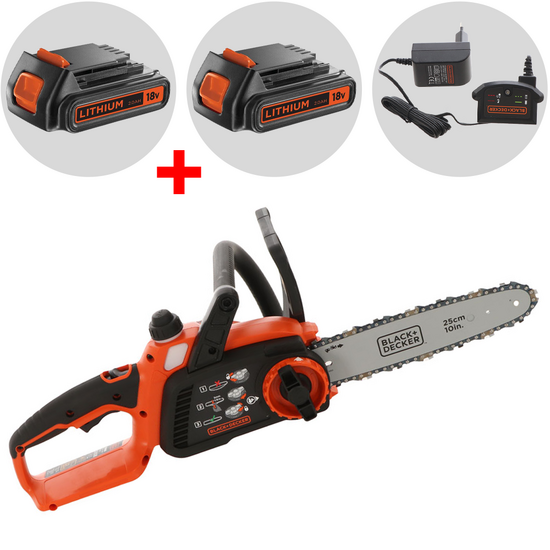 Black &amp; Decker GKC1825L20-QW - 18V 2Ah Battery Electric Chainsaw + Free 18V 2Ah battery