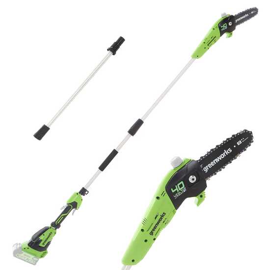 Greenworks G40PSF Battery-powered Pruner, 40V - Backpack, with Extension Pole - BATTERY AND BATERY CHARGER NOT INCLUDED