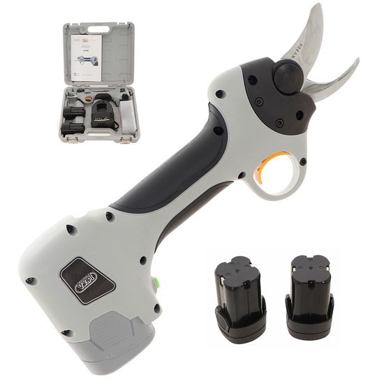 Volpi KV300 Electric Pruning Shears - 2 Lithium Batteries - 25mm Cutting diameter