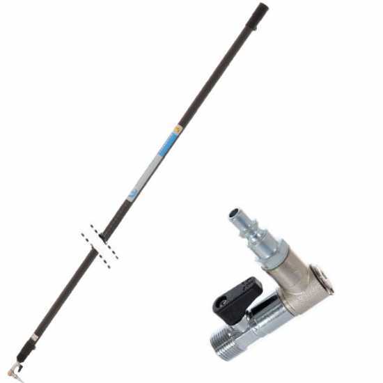 Fixed pneumatic pole made of carbon without handle, 200 m - ultra light fixed pole