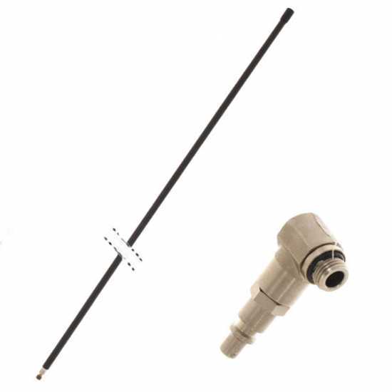 Sliding black pole for pneumatic tools - Fixed - in light aluminium, 200 cm