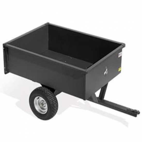 Large towed trolley x lawn tractor, metal trailer, large wheels - 122x86(h 37 cm)