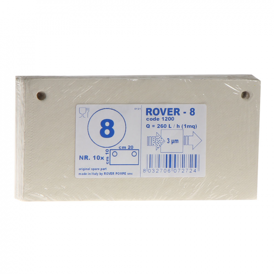 Type 8 - Rover filter cartridges for Pulcino filter pumps - 20x10 cm - 10 pieces