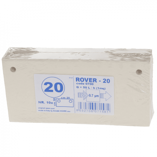 No. 10 Type 20 Rover Filter Sheets for Pulcino Pumps with Wine Filter