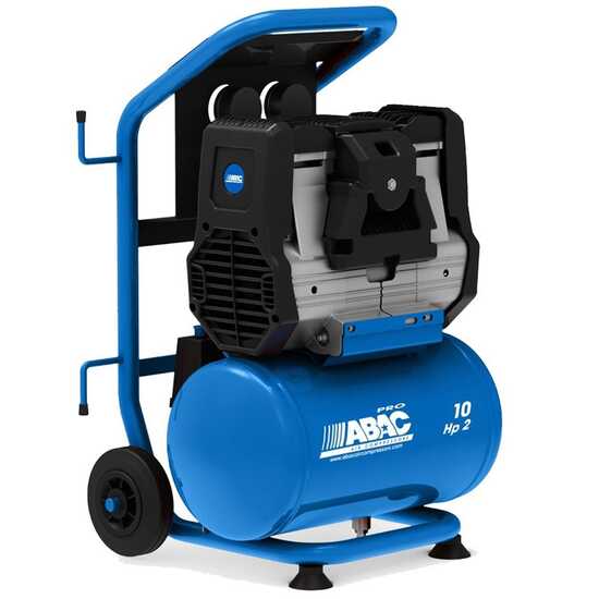 ABAC SILVERSTONE OS20P - Silenced, oil-less, single-phase electric air compressor - Motor 2 HP - 10 l