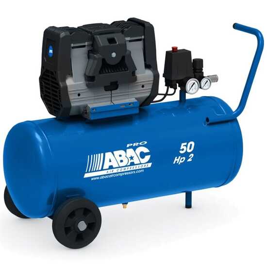 ABAC MONTECARLO OS20P - Silenced, oil-less, single-phase electric air compressor - Motor 2 HP - 50 lt
