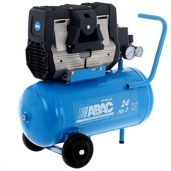 ABAC POLE POSITION OS20P - Silenced, oil-less, single-phase electric air compressor - Motor 2 HP - 24 litres