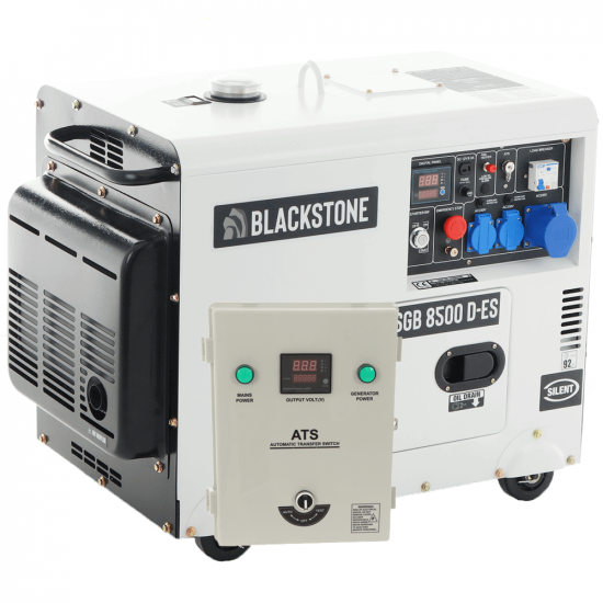 Blackstone SGB 8500 D-ES - 6.3 kW Silenced Diesel Power Generator with AVR - DC 6 kW Single-phase + ATS