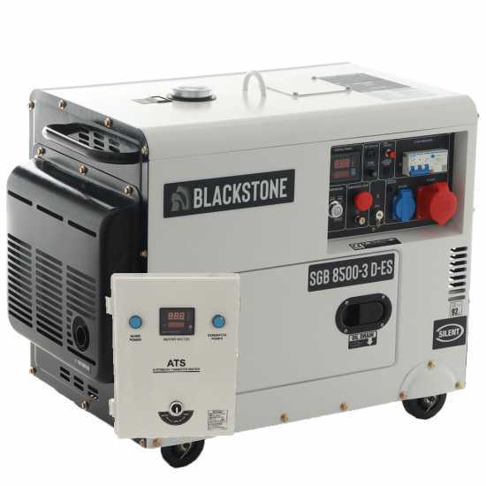 Blackstone SGB 8500-3 D-ES - 6.3 kW Silenced Diesel Power Generator with AVR - DC 6 kW Single-phase + ATS