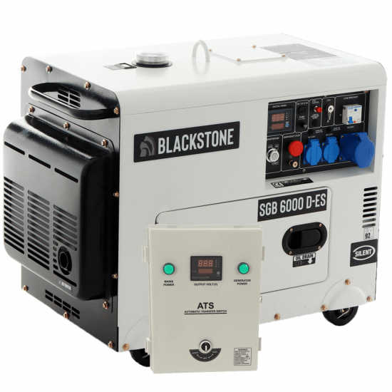 Blackstone SGB 6000 D-ES - 5.3 kW Silenced Diesel Power Generator with AVR - DC 5 kW Single-phase + ATS