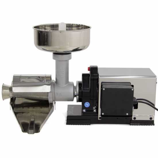 Reber 9000NP INOX- N.5 Tomato Press - 1200 W Professional Induction Motor - Gear Motor with Steel Gears
