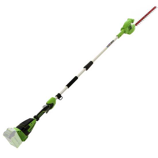 Greenworks G40PHA Electric Adjustable Hedge Trimmer with Telescopic Extension Pole - BATTERY AND BATTERY CHARGER NOT INCLUDED