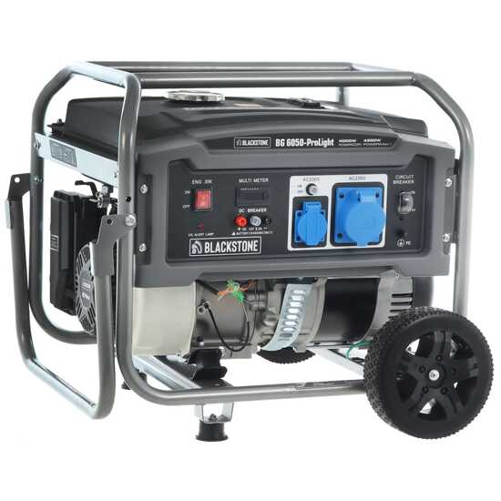 BlackStone BG 6050 - 4.3 kW Wheeled Petrol Power Generator with AVR - DC 4 kW Single-phase