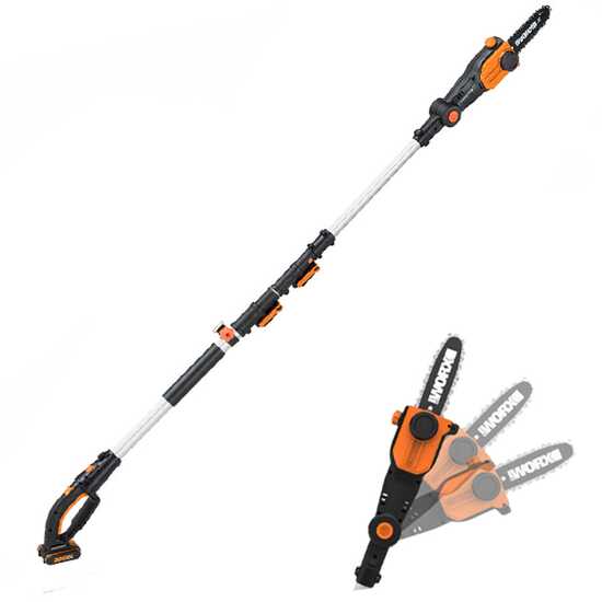 Worx WG349E Battery-powered Pruner on Telescopic Pole - 2Ah 20V