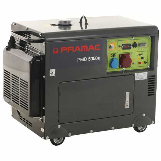Pramac PMD5050s - 3.6 kW Wheeled Silenced Diesel Power Generator with AVR - DC 3.6 kW Three-phase