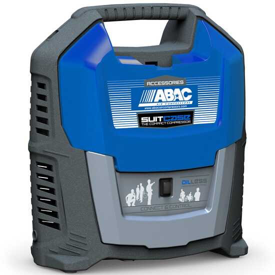 Abac Suitcase - Portable, single-phase, oil-less, electric air compressor - Motor 1.5 HP