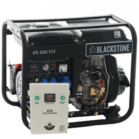 BlackStone OFB 6000 D-ES - 5.3 kW Diesel Power Generator with AVR - DC 5 kW Single-phase + ATS