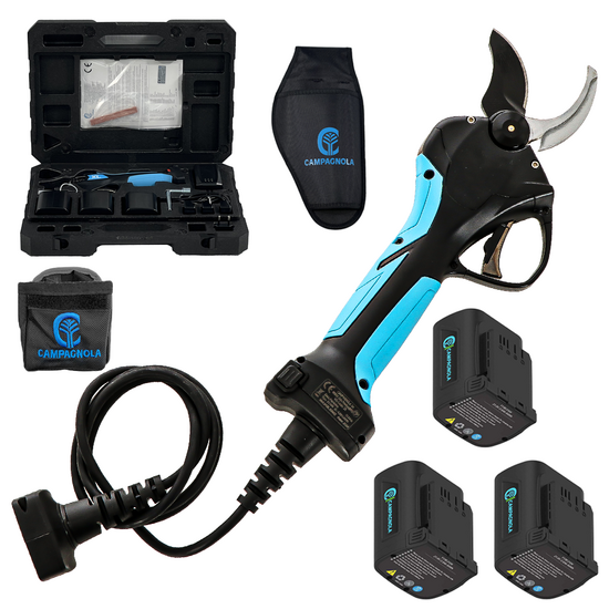 Campagnola Stark XL - Electric Pruning Shear with Cable and Battery Holster Kit - 3x 21.6V 2.5 Ah - 40mm Cutting diameter