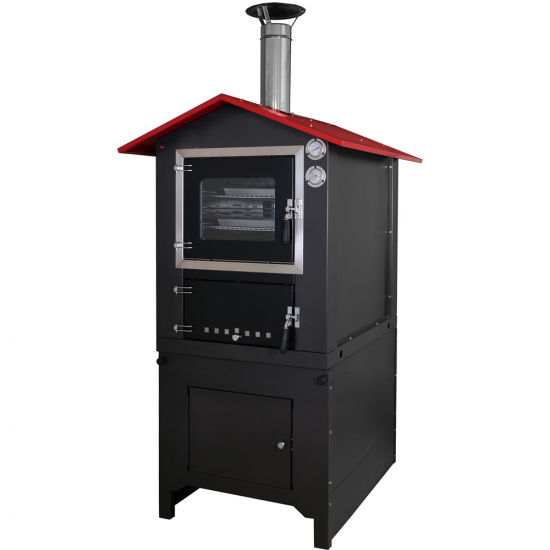 Seven Italy Audrey 80x44 Outdoor Steel Wood-fired Oven - ventilated, indirect cooking