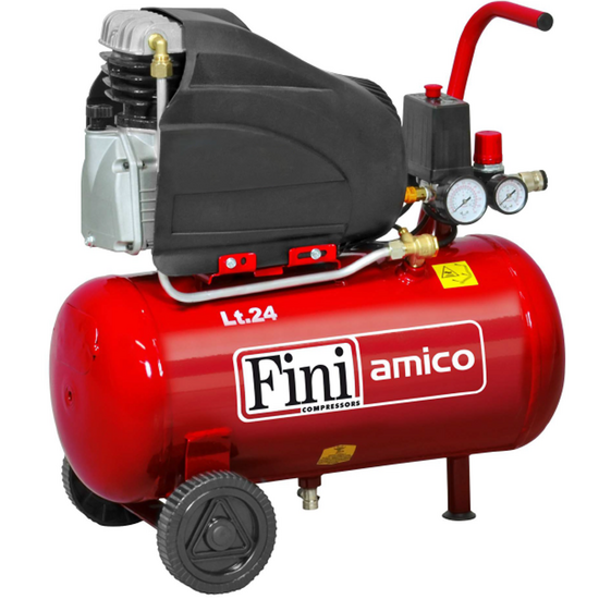 FINI Amico 25/SF2500 - Electric Wheeled Air Compressor - 2 Hp Motor - 24 L