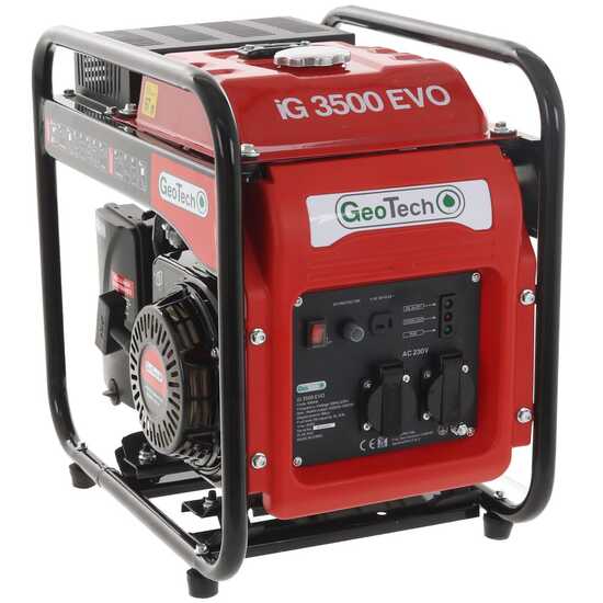 Geotech iG 3500 EVO - 3.5 kW Petrol inverter Power Generator - DC 3.2 kW Single-phase