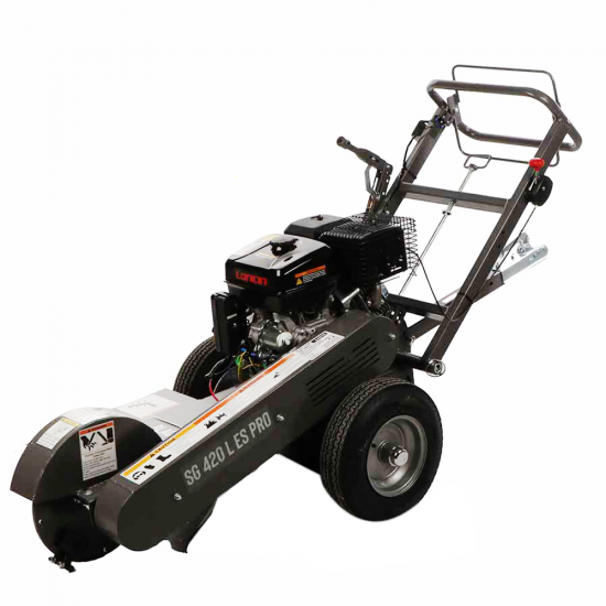 BlackStone SG 420 L ES PRO Stump Grinder - Loncin Engine 420cc - Cutting Disc with 8 Hammers in Tungsten Carbide