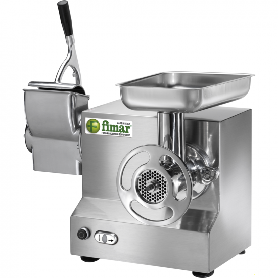 FIMAR TC22AT Electric Meat Mincer - with Integrated Grater - Removable Grinding Unit in Stainless Steel - Three-phase - 400 V / 1.5 hp