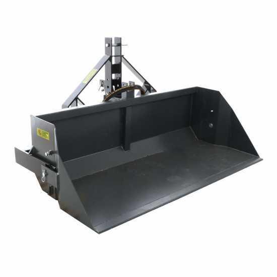BlackStone B-PAL H 180 - Tractor-mounted Hydraulic Rear Loader Bucket - 180 cm - 700 Kg Load Capacity