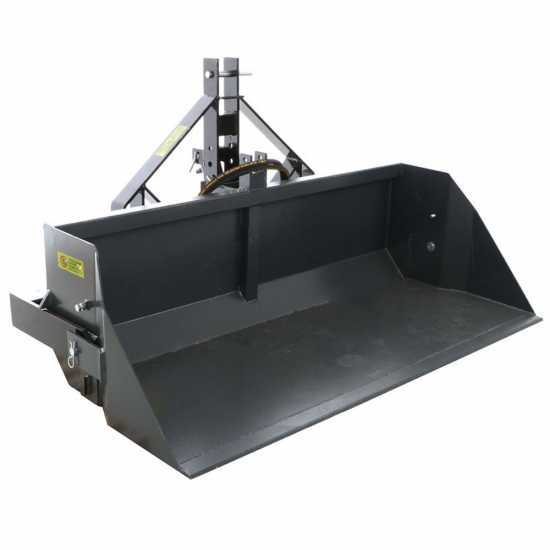 BlackStone B-PAL H 200 - Tractor-mounted Hydraulic Rear Loader Bucket - 200 cm - 700 Kg Load Capacity